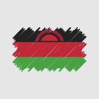 vetor de pincel de bandeira do malawi. bandeira nacional