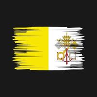 pinceladas de bandeira do Vaticano. bandeira nacional vetor