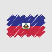 pinceladas de bandeira do haiti. bandeira nacional vetor