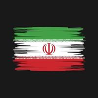 pinceladas de bandeira do Irã. bandeira nacional vetor