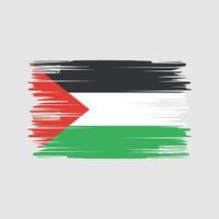 pinceladas de bandeira da Palestina. bandeira nacional vetor