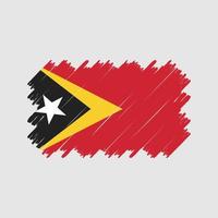 vetor de pincel de bandeira de timor-leste. bandeira nacional