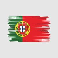 pinceladas de bandeira de portugal. bandeira nacional vetor