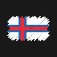 vetor de pincel de bandeira das ilhas faroe. bandeira nacional