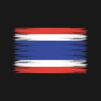 escova de bandeira da tailândia. bandeira nacional vetor
