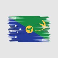 pinceladas de bandeira de ilhas de natal. bandeira nacional vetor