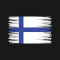 escova de bandeira finlandesa. bandeira nacional vetor