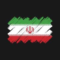 pinceladas de bandeira do Irã. bandeira nacional vetor