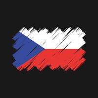 pinceladas de bandeira da república checa. bandeira nacional vetor