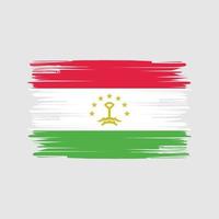 pinceladas de bandeira do tajiquistão. bandeira nacional vetor