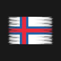 escova de bandeira das ilhas faroe. bandeira nacional vetor