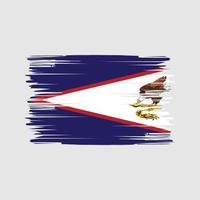 pinceladas de bandeira de samoa americana. bandeira nacional vetor