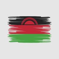 pinceladas de bandeira do malawi. bandeira nacional vetor