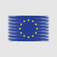 escova de bandeira europeia. bandeira nacional vetor