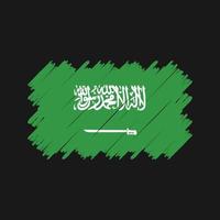 vetor de pincel de bandeira da arábia saudita. bandeira nacional