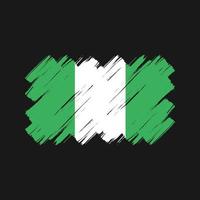 pinceladas de bandeira da nigéria. bandeira nacional vetor