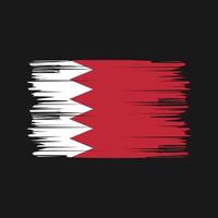 pinceladas de bandeira do Bahrein. bandeira nacional vetor