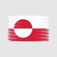 escova de bandeira da Groenlândia. bandeira nacional vetor