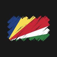 pinceladas de bandeira de seychelles. bandeira nacional vetor