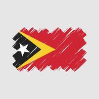 pinceladas de bandeira de timor leste. bandeira nacional vetor