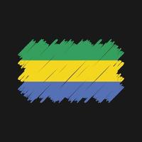 vetor de pincel de bandeira do gabão. bandeira nacional