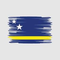 pinceladas de bandeira de curaçao. bandeira nacional vetor