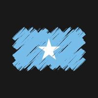 pinceladas de bandeira da Somália. bandeira nacional vetor