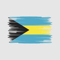 pinceladas de bandeira das bahamas. bandeira nacional vetor