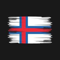 pinceladas de bandeira das ilhas faroe. bandeira nacional vetor