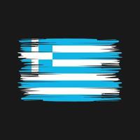 pinceladas de bandeira da grécia. bandeira nacional vetor
