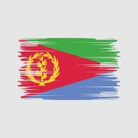 pinceladas de bandeira da eritreia. bandeira nacional vetor