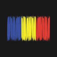 escova de bandeira da romênia. bandeira nacional vetor