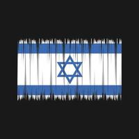 escova de bandeira de israel. bandeira nacional vetor