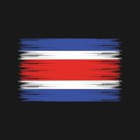 escova de bandeira da costa rica. bandeira nacional vetor