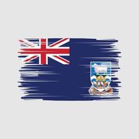 pinceladas de bandeira das ilhas falkland. bandeira nacional vetor