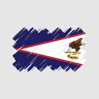 pinceladas de bandeira de samoa americana. bandeira nacional vetor