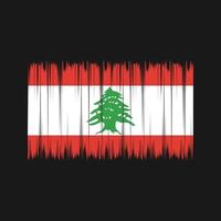 escova de bandeira do líbano. bandeira nacional vetor