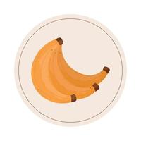 ícone de frutas bananas vetor