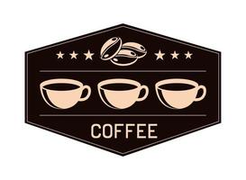 ícone de rótulo de café vetor