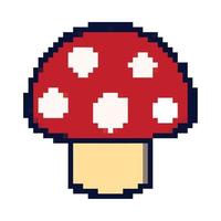 pixel art de cogumelo vetor