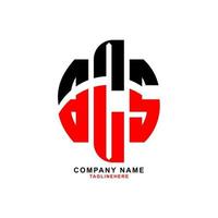 design de logotipo de carta bcs criativo com fundo branco vetor