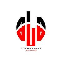 design de logotipo de carta blb criativo com fundo branco vetor