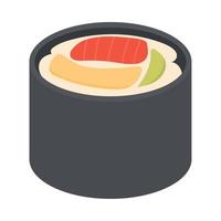 rolo de sushi japonês vetor