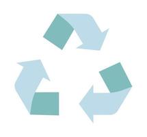 símbolo de setas de reciclagem vetor