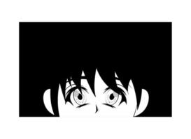anime girl comic close-up vetor