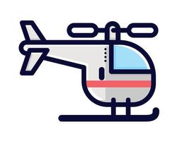 ícone de transporte de helicóptero vetor
