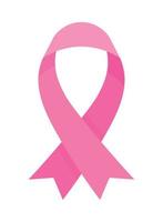 fita rosa conscientização do câncer de mama vetor