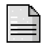 pixel de folha de papel vetor