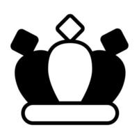 ícone de glifo de vetor coroa. festival hindu, ícone de celebração hindu,
