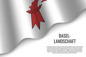 Basileia acenando a bandeira da região suíça vetor